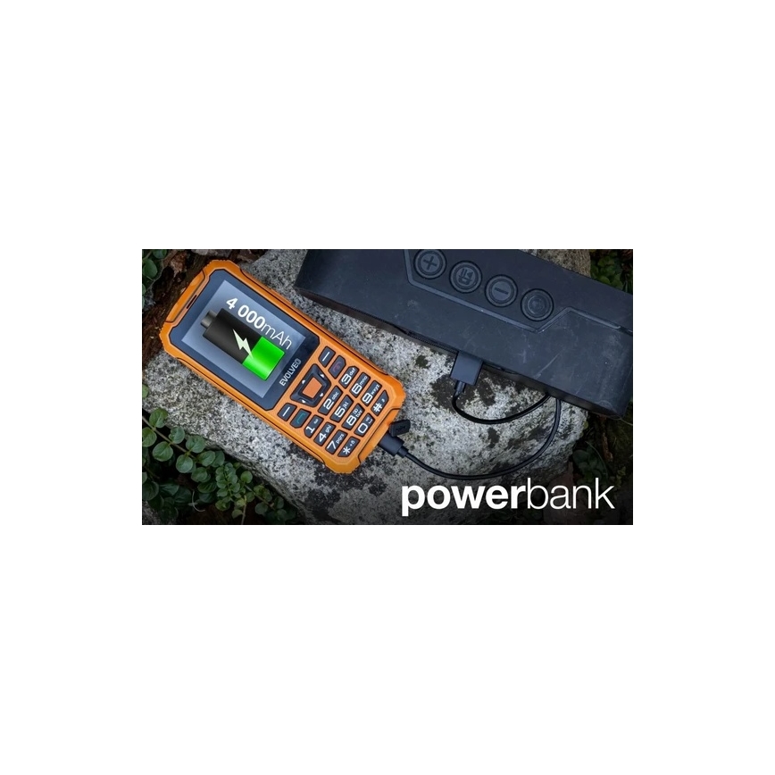 Evolveo - StrongPhone Z6, wasserdichtes Dual-SIM-Telefon orange