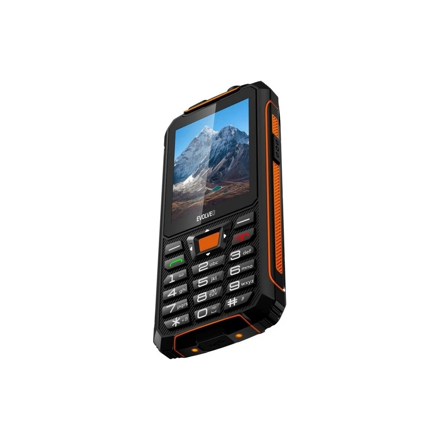 Evolveo - StrongPhone Z6 wasserdichtes Dual-SIM-Telefon schwarz/orange
