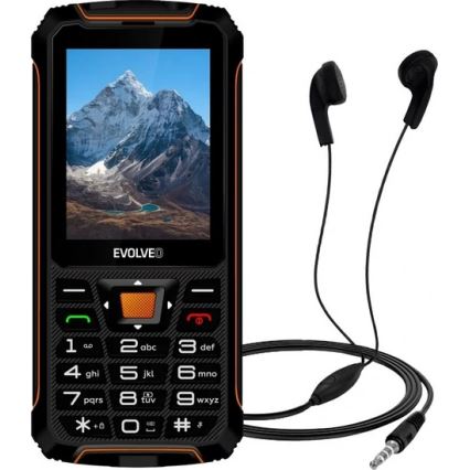 Evolveo - StrongPhone Z6 wasserdichtes Dual-SIM-Telefon schwarz/orange