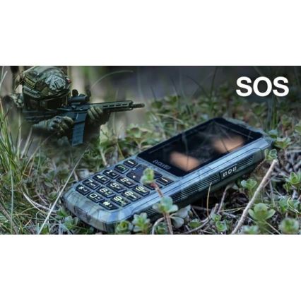 Evolveo - StrongPhone Z6 wasserdichtes Dual‑SIM‑Telefon in Jagdtarnoptik