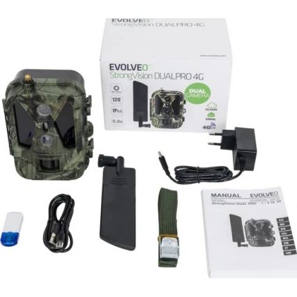 Evolveo - StrongVision Dual PRO 4G Wildkamera mit Sendefunktion, 16 GB