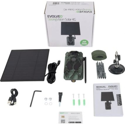 Evolveo - StrongVision Solar 4G Wildkamera 4G mit App und Solarpanel