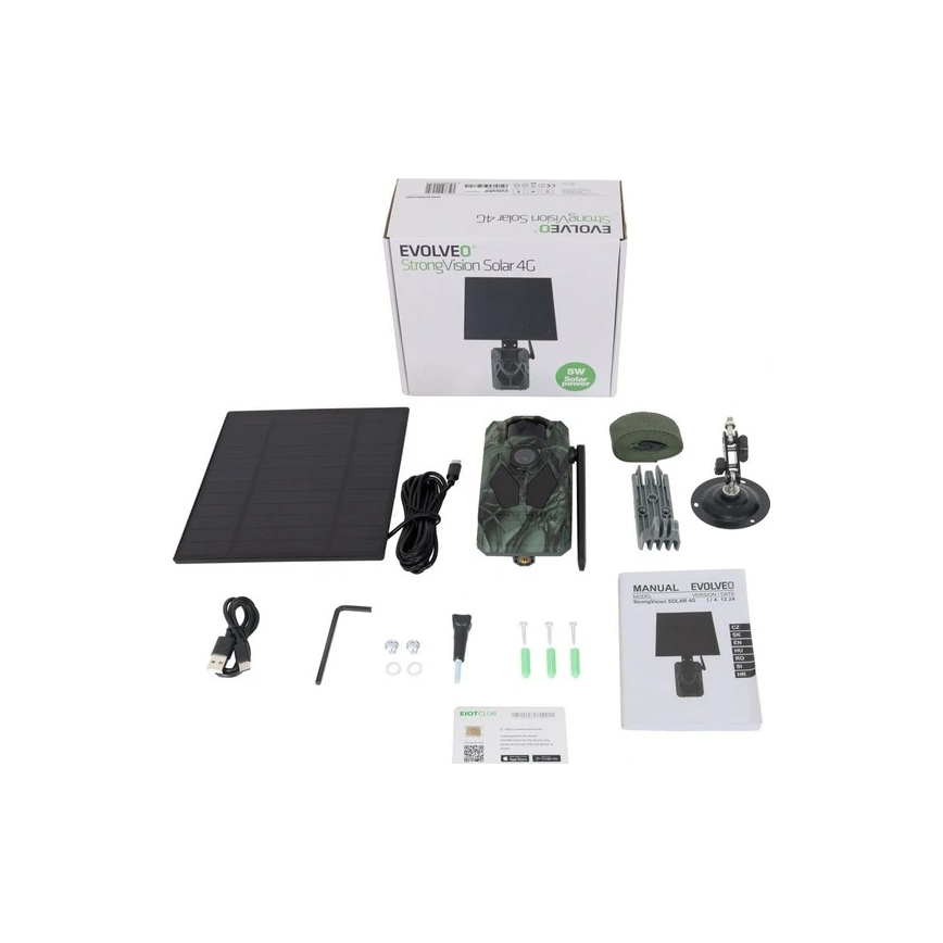Evolveo - StrongVision Solar 4G Wildkamera 4G mit App und Solarpanel