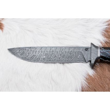Exklusives Damastmesser 14,6 cm Birke/Mammutzahn