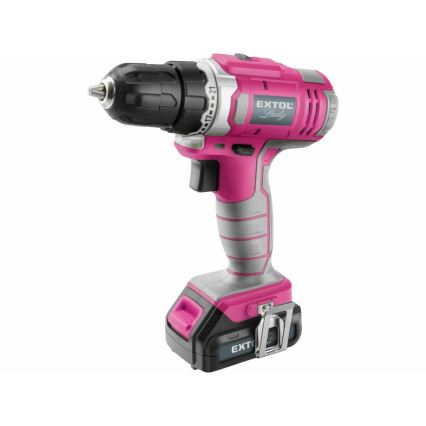 Extol - Akku-Bohrschrauber 1300 mAh 12V rosa