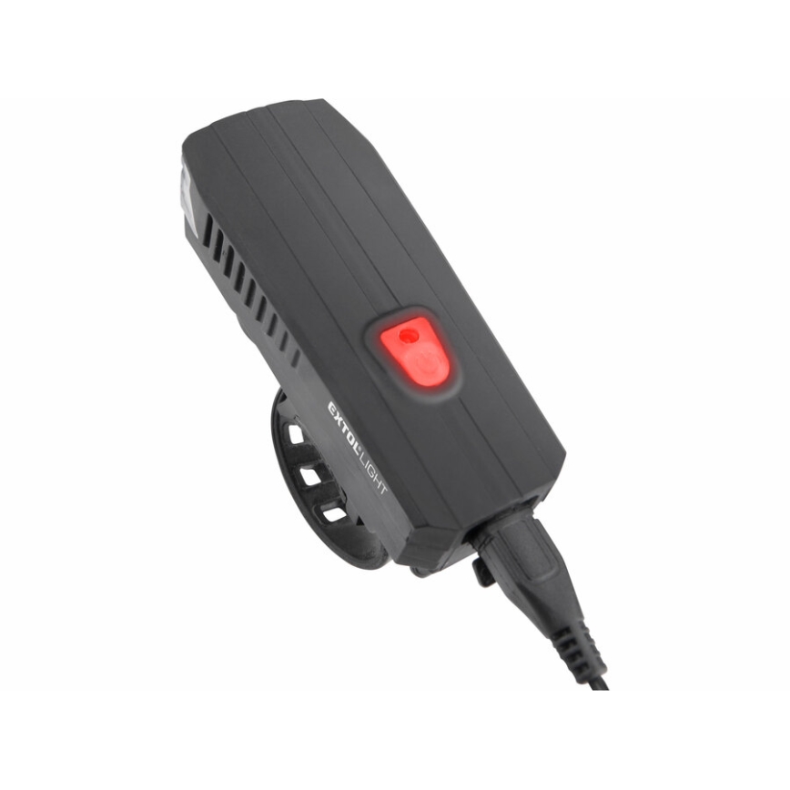 Extol - Aufladbare LED-Taschenlampe mit Fahrradhupe LED/5W/1200 mAh/3,7V IPX4