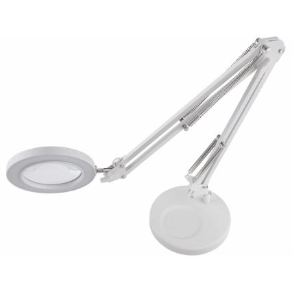 Extol - Dimmbare LED-Tischleuchte mit Vergrößerungsglas LED/8W/5V 2900/4500/7500K weiß