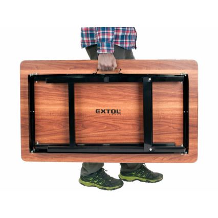 Extol - Klappbarer Arbeitstisch 100x60 cm braun/schwarz