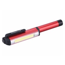 Extol - LED-Bleistift mit Licht LED/3W/3xAAA rot/schwarz
