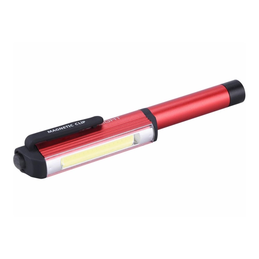 Extol - LED-Bleistift mit Licht LED/3W/3xAAA rot/schwarz