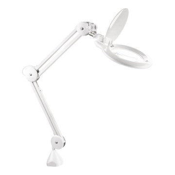 Extol - LED-dimmbare Schreibtischlampe mit Lupe LED/10W/230V weiß