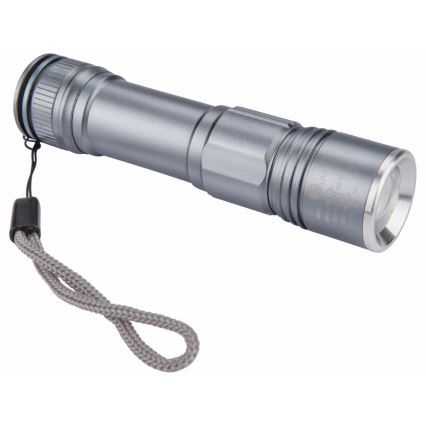 Extol - LED-Taschenlampe LED/2000 mAh/3,7V mattes Chrom