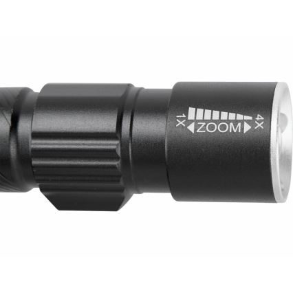 Extol - LED-Taschenlampe LED/3W/450 mAh/3,7V schwarz