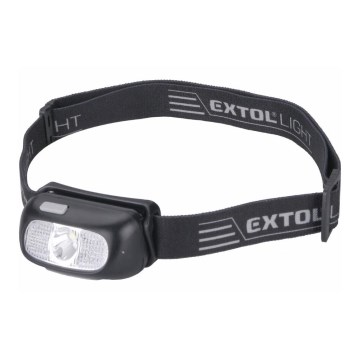 Extol - LED Wiederaufladbare Stirnlampe LED/5W/1000 mAh/3,7V IPX5 schwarz