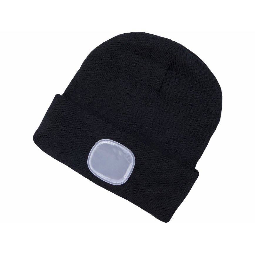 Extol - Mütze mit Stirnlampe und USB-Ladefunktion, 300 mAh, schwarz, Einheitsgröße