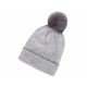 Extol – Mütze mit Stirnleuchte und USB-Aufladung 300 mAh grau mit Bommel Größe UNI