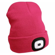 Extol – Mütze mit Stirnleuchte und USB-Aufladung 300 mAh pink Größe UNI