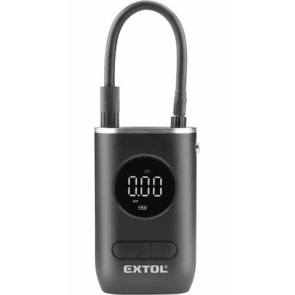 Extol Premium – Digitaler Taschenkompressor 2000 mAh 7,4V schwarz