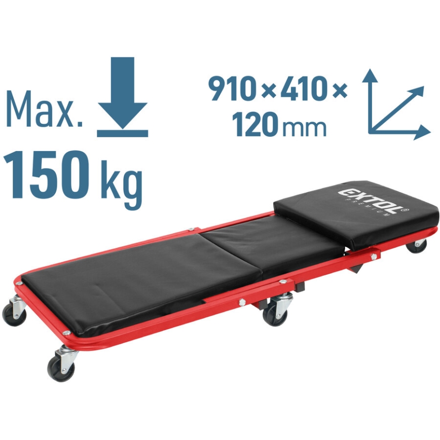 Extol Premium - fahrbare Montage-Liege/Sitz 2-in-1