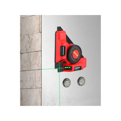 Extol Premium - Laserwinkel 90° mit elektrischem Saugnapfmodul 5V/1000 mAh