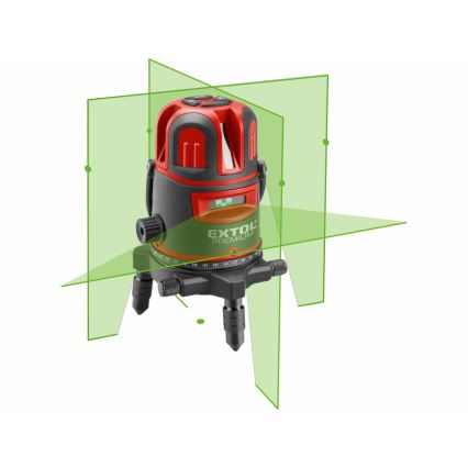 Extol Premium - Selbstnivellierender Linien- und Kreuzlaser 5V/5200 mAh IP54