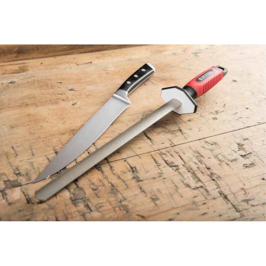 Extol Premium - Wetzstahl mit Diamantstaubbeschichtung 26 cm P400