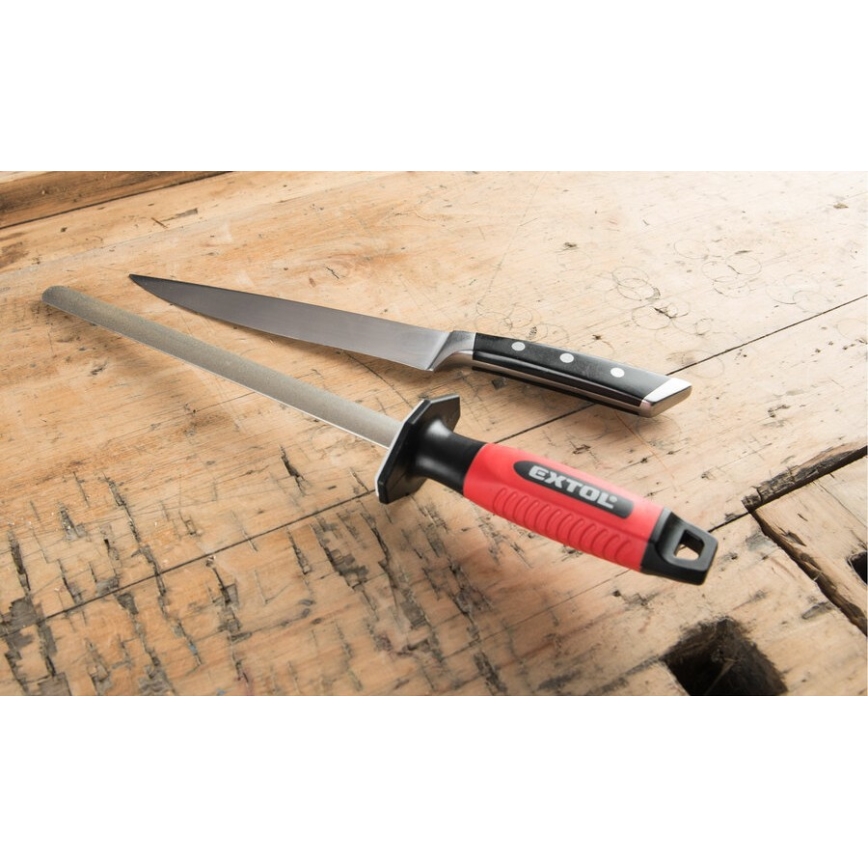 Extol Premium - Wetzstahl mit Diamantstaubbeschichtung 26 cm P400