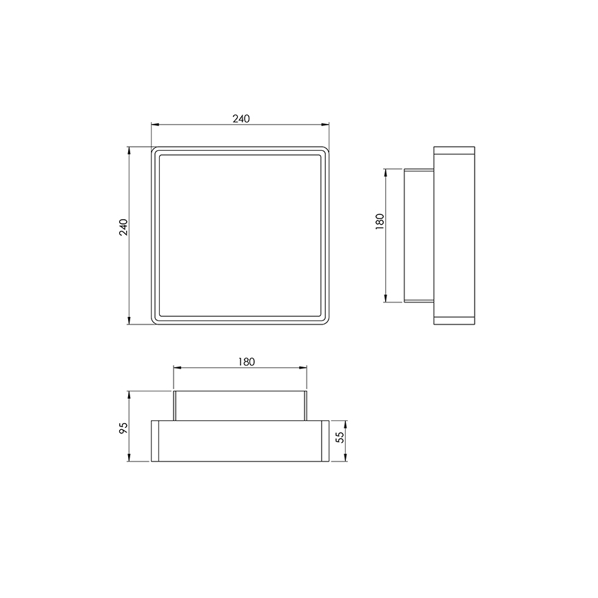 Fabas 3225/61/102 - Technische Leuchte mit Sensor OBAN 1xE27/42W/230V IP65