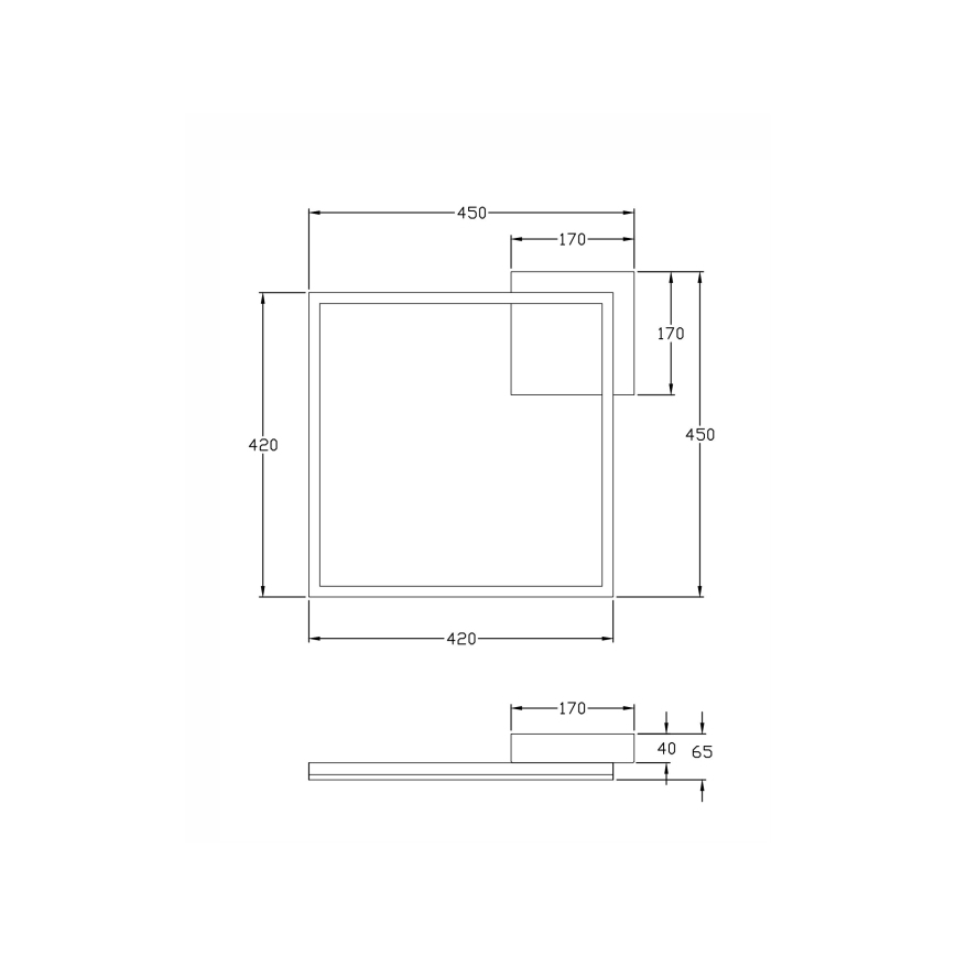Fabas 3394/61/102 - LED Deckenleuchte BARD 1xLED/39W/230V weiß