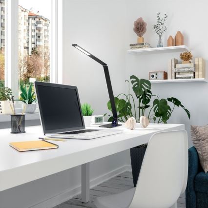 Fabas Luce 3265-30-101 - LED dimmbare Tischlampe WASP LED/12W/230V 3000/4000/5000K schwarz