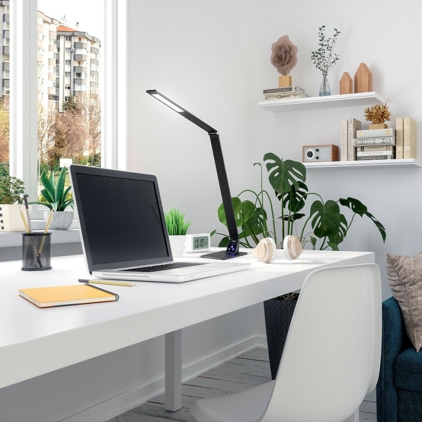 Fabas Luce 3265-30-101 - LED dimmbare Tischlampe WASP LED/12W/230V 3000/4000/5000K schwarz