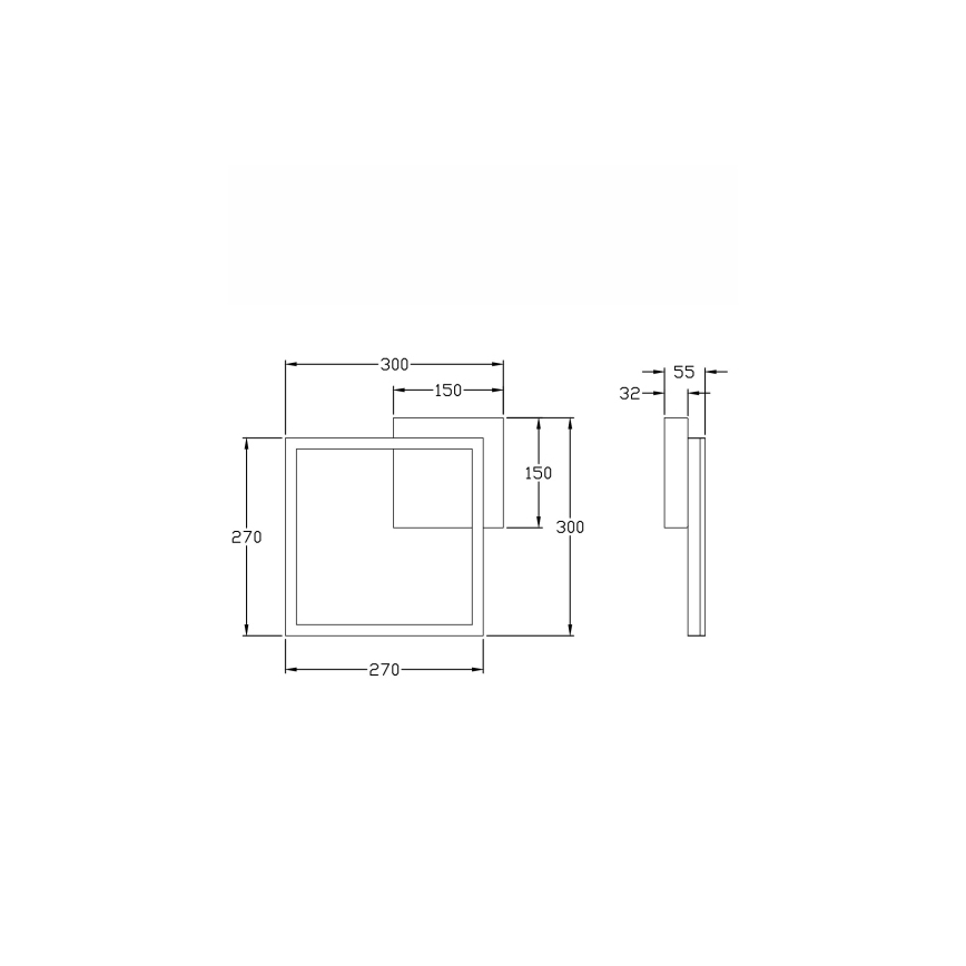 Fabas Luce 3394-21-282 - Dimmbare LED-Deckenleuchte BARD LED/22W/230V 3000K anthrazit