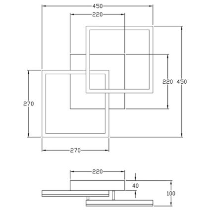 Fabas Luce 3394-22-225 - Dimmbare LED-Deckenleuchte BARD LED/39W/230V 3000K golden