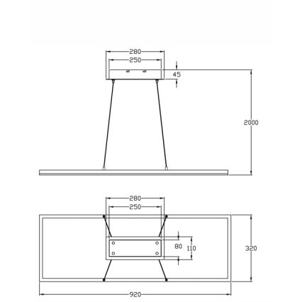 Fabas Luce 3394-43-282 - Dimmbare LED-Hängeleuchte an Schnur BARD LED/52W/230V 4000K anthrazit