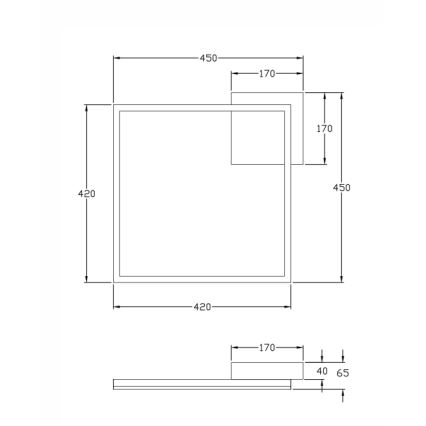 Fabas Luce 3394-61-225 - Dimmbare LED-Deckenleuchte BARD LED/39W/230V 3000K golden