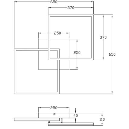 Fabas Luce 3394-65-282 - Dimmbare LED-Deckenleuchte BARD LED/52W/230V 3000K anthrazit