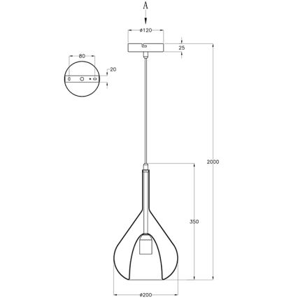 Fabas Luce 3481-40-125 - Hängeleuchte an Schnur LILA 1xE27/40W/230V golden