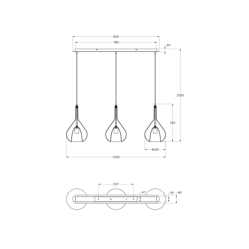 Fabas Luce 3481-48-297 - Hängeleuchte an Schnur LILA 3xE27/40W/230V klar/golden/grau