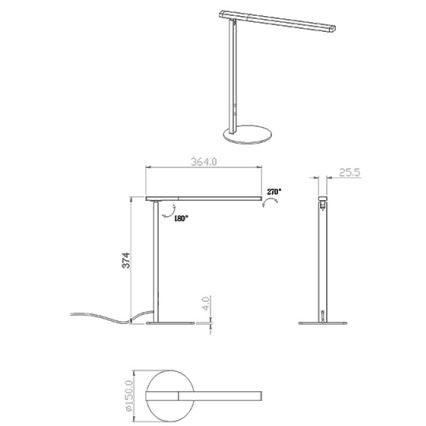 Fabas Luce 3550-30-101 - Dimmbare LED-Tischlampe IDEAL LED/10W/230V 3000-6000K schwarz