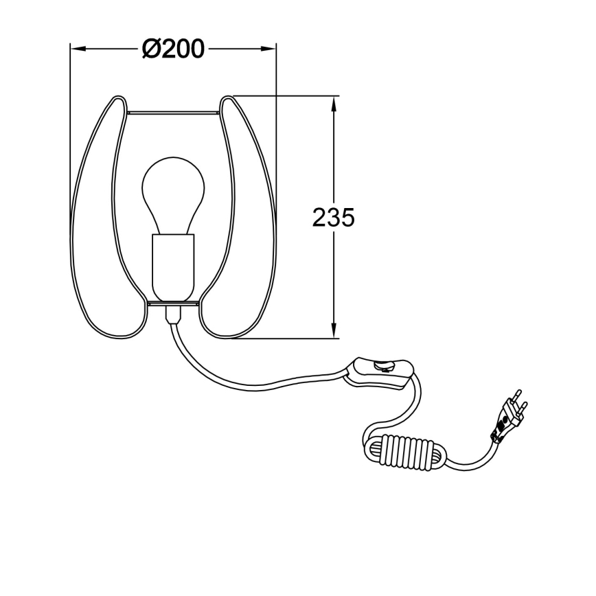 Fabas Luce 3677-34-101 - Tischlampe CAMP 1xE27/40W/230V schwarz