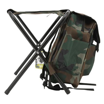 Faltbarer Campingstuhl mit Rucksack in Camouflage