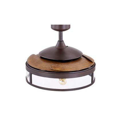 FANAWAY 212925 - LED Deckenventilator CLASSIC 3xE27/4W/230V Braun + Fernbedienung