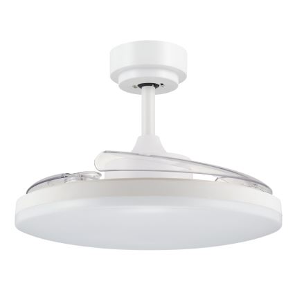 FANAWAY 21612949 - Dimmbarer LED-Deckenventilator STROLL LED/30W/230V 2700/3500/5000K d 106 cm weiß/klar + Fernbedienung