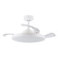 FANAWAY 21612949 - LED-Dimmbarer Deckenventilator STROLL LED/30W/230V 2700/3500/5000K Ø 106 cm Weiß/Klar + Fernbedienung