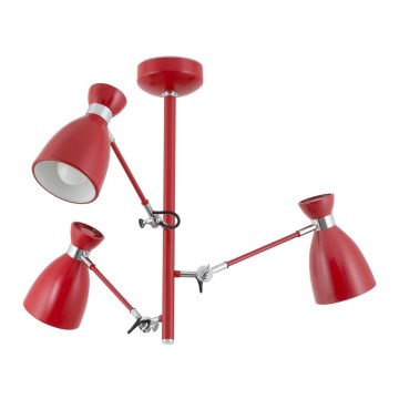 FARO 20008 - Stange-Kronleuchter RETRO 3xE14/20W/230V rot