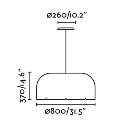 Faro 20104 - LED-Hängeleuchte MUTE LED/24W/230V d 80 cm 4000K