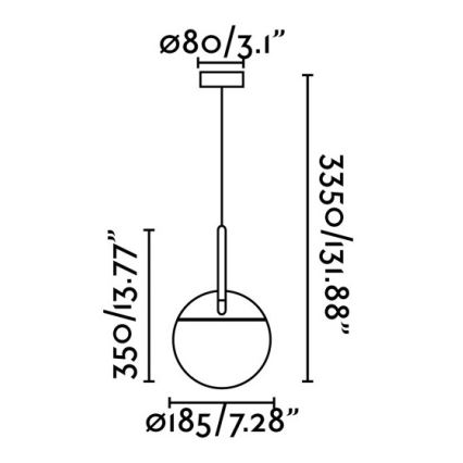 FARO 28210 - Kronleuchter an Schnur MINE 1xE27/40W/230V