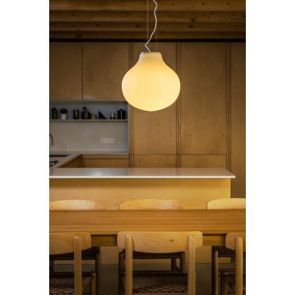 FARO 28301 - Hängeleuchte an Schnur ISABELLE 1xE27/15W/230V d 40 cm weiß