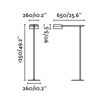 FARO 29569 - LED Dimmbare Touch-Stehleuchte LOOP LED/6W/230V