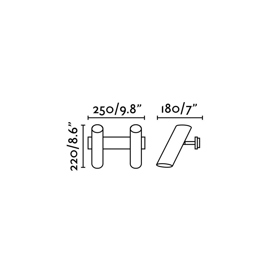 FARO 29876 - Wandstrahler LINK 2xGU10/11W/230V schwarz